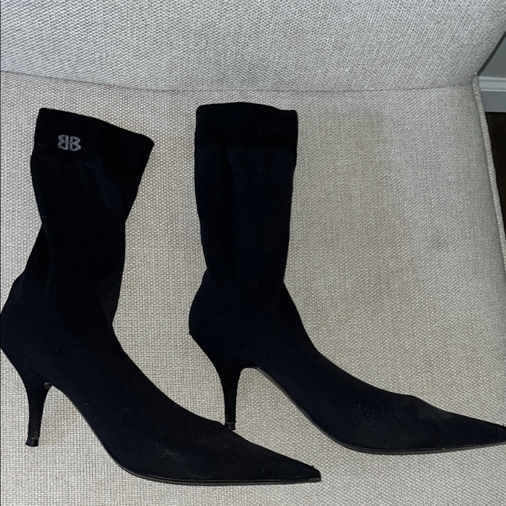 Balenciaga Black Sock Boot Shoes size 38